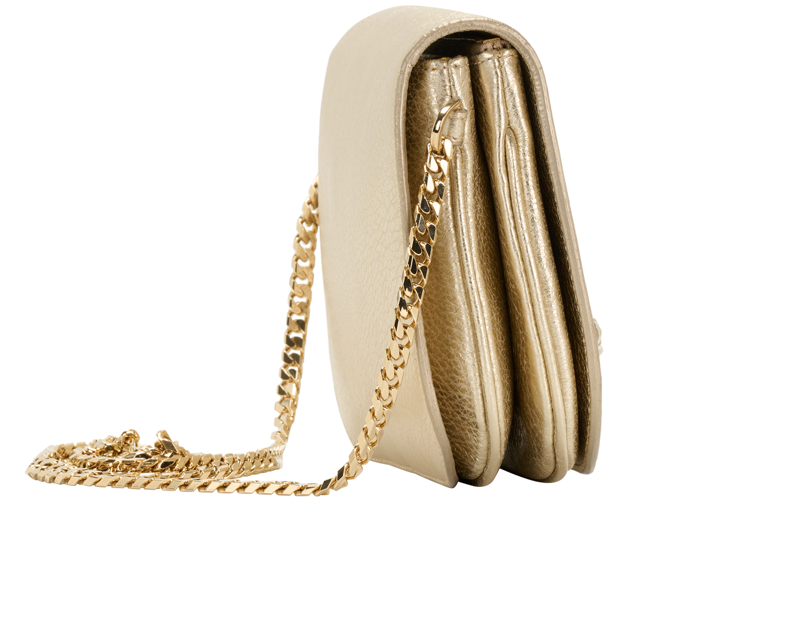 Shadow, &pound;275, Handbags, Gold, Leather, Side view